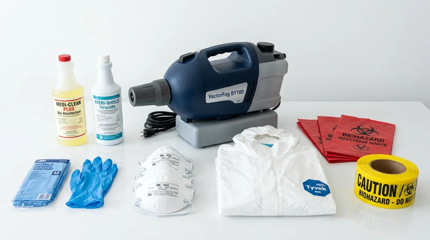 Professional biohazard remediation crew working in Kaneohe